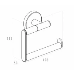 Marho Toiletrolhouder Luxor Zonder Klep Gun Metal -Thuis Badkamer 123 5379