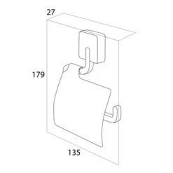 Tiger Toiletrolhouder Impuls Met Klep RVS -Thuis Badkamer 123 5470