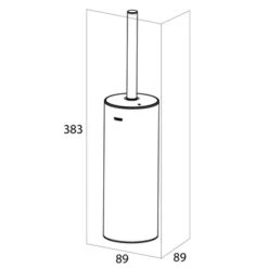 Tiger Toiletborstelhouder Noon Vrijstaand Zwart -Thuis Badkamer 123 5584