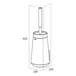 Tiger Toiletborstelhouder TESS Met Swoop Borstel Flexibel Blauw/zwart -Thuis Badkamer 123 5595