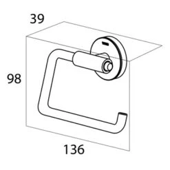 Tiger Toiletrolhouder Urban Zwart -Thuis Badkamer 123 5613
