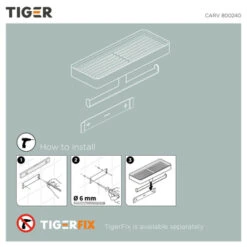 Tiger Toiletrolhouder Carv Met Planchet -Thuis Badkamer 123 5619
