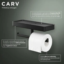 Tiger Toiletrolhouder Carv Met Planchet -Thuis Badkamer 123 5620