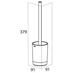 Tiger Tune Toiletborstelhouder Geborsteld RVS/mat Zwart Met Kunststof Voetjes Voor Grondbescherming -Thuis Badkamer 123 5724