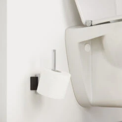 Tiger Reserverolhouder Zenna Hangend Chroom/Wengé -Thuis Badkamer 123 5729