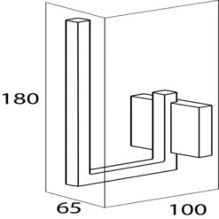 Tiger Reserverolhouder Zenna Hangend Chroom/Wengé -Thuis Badkamer 123 5731