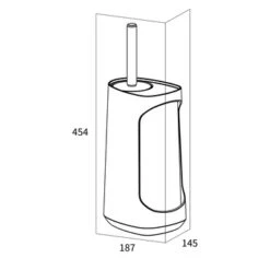 Tiger Toiletborstelhouder TESS Met Opbergfunctie Vrijstaand En Swoop Borstel Flexibel Blauw/zwart -Thuis Badkamer 123 5748