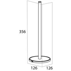 TIGER RESERVEROLHOUDER TUNE VRIJSTAAND MESSING ZWART -Thuis Badkamer 123 5763