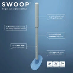 Tiger Toiletborstelhouder TESS Vrijstaand Met Swoop Borstel Wit/lichtgrijs -Thuis Badkamer 123 5806