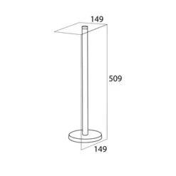 Tiger Reserverolhouder Boston RVS Losstaand -Thuis Badkamer 123 5819