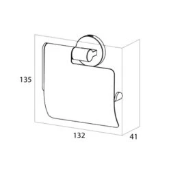 Tiger Wc-Rolhouder Met Klep Noon Zwart -Thuis Badkamer 123 5823