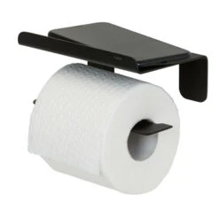 Tiger Colar Toiletrolhouder Met Planchet Zwart -Thuis Badkamer 123 5858