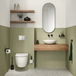 Tiger Colar Toiletrolhouder Met Planchet Zwart -Thuis Badkamer 123 5864