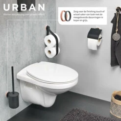 Tiger Urban Toilet Accessoireset Wc-rolhouder - Wc-borstelhouder - Haak -Thuis Badkamer 123 5954