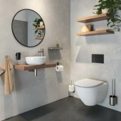 Tiger Cooper Toiletborstel Met Houder RVS Geborsteld / Zwart -Thuis Badkamer 123 5977