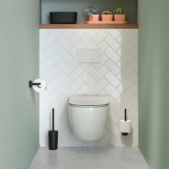 Tiger Toiletrolhouder Carv Zonder Klep Zwart -Thuis Badkamer 123 5983