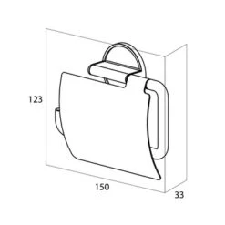 Tiger Tune Toiletrolhouder Met Klep Geborsteld Zwart/mat Zwart -Thuis Badkamer 123 6007