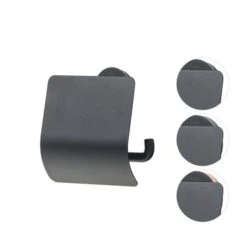 Tiger Toiletrolhouder Urban Zwart Met Klep -Thuis Badkamer 123 6050