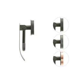 Tiger Toiletrolhouder Urban Zwart Met Klep -Thuis Badkamer 123 6051