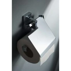 Haceka Toiletrolhouder Edge Met Klep Chroom -Thuis Badkamer 123 6107