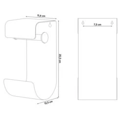 Sealskin WC-rolhouder Brix Metaal Zwart -Thuis Badkamer 123 6256