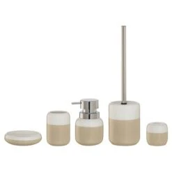 Sealskin Toiletborstelgarnituur Sphere Porcelein Zand -Thuis Badkamer 123 6277