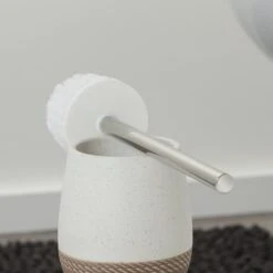 Sealskin Toiletborstel Met Houder Braid Wit -Thuis Badkamer 123 6326