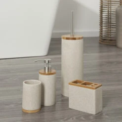 Sealskin Toiletborstelgarnituur Grace Zand -Thuis Badkamer 123 6355