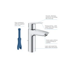 Grohe Wastafelkraan Start M-size Met Waste Quickfix Chroom -Thuis Badkamer 123 782