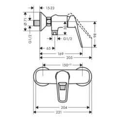 Hansgrohe Douchemengkraan Novus Loop -Thuis Badkamer 123 920