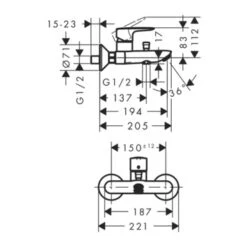 Hansgrohe Mysport Badkraan -Thuis Badkamer 123 922