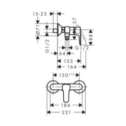 Hansgrohe Mysport Douchekraan Eengreeps -Thuis Badkamer 123 935