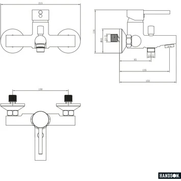 Handson Badkraan Oscar Chroom 15 Cm 5 Handson Badkraan Oscar Chroom 15 Cm - Afbeelding 3