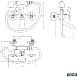 Handson Badkraan Louise Met Handdouche Chroom 15 Cm -Thuis Badkamer 123 999